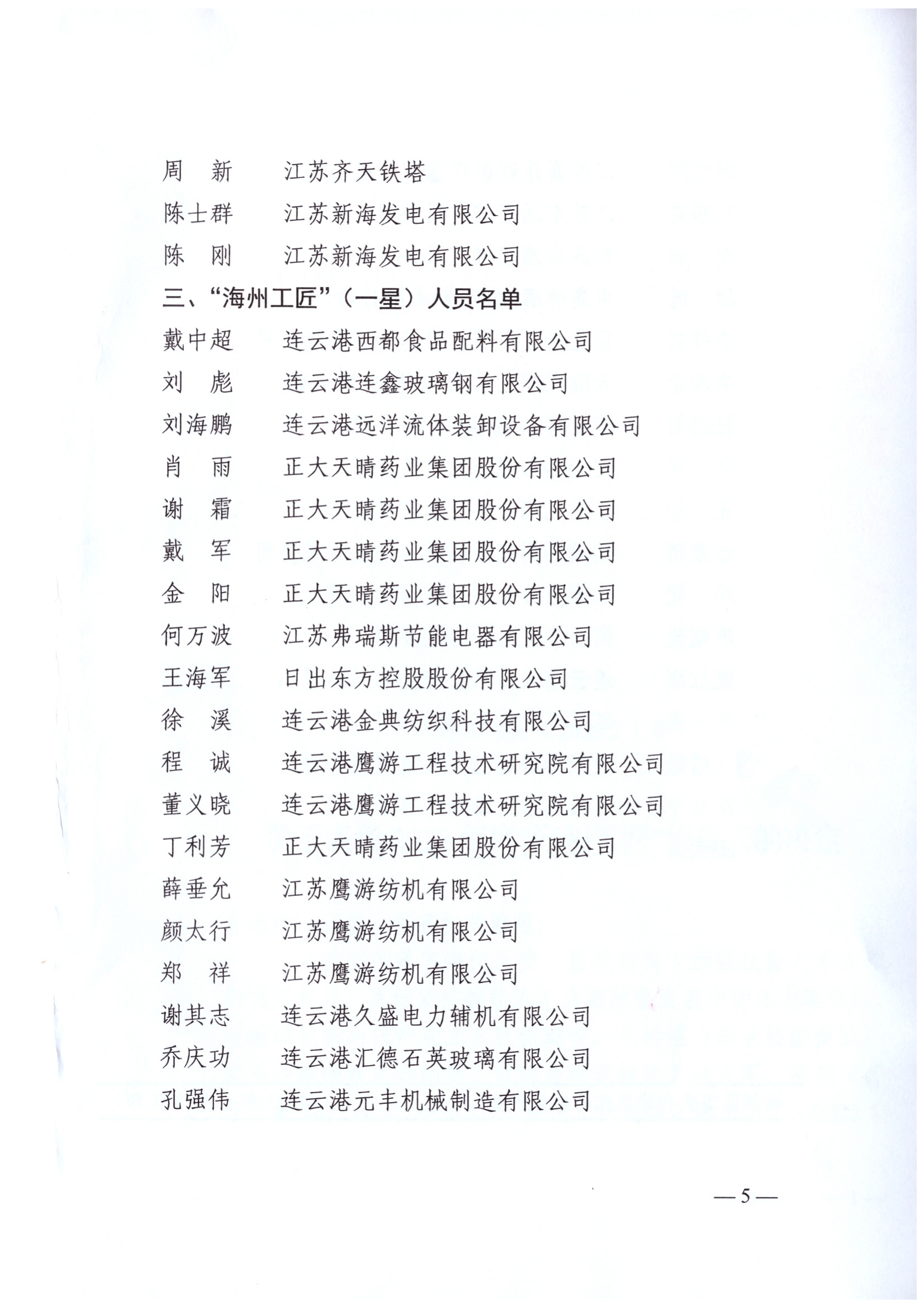 謝其志獲2022年度“海州工匠”殊榮